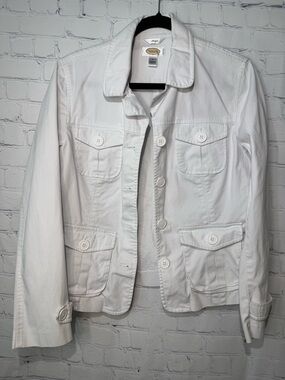 Talbots size 12 women’s white utility jacket